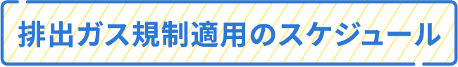 排出ガス規制適用のスケジュール