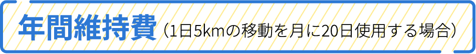 年間維持費 （1日5kmの移動を月に20日使用する場合）