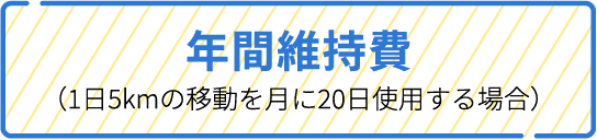 年間維持費 （1日5kmの移動を月に20日使用する場合）